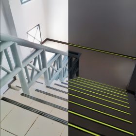   Handy Ragasztószalag - csúszásmentes - 5 m x 50 mm - foszforeszkáló / fekete