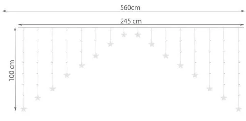 LED csillagos fényfüggöny