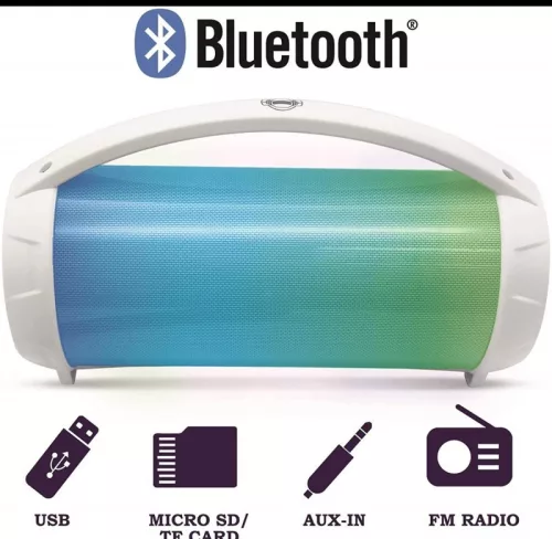 Világító szivárványos bluetooth hangszóró mikrofonnal
