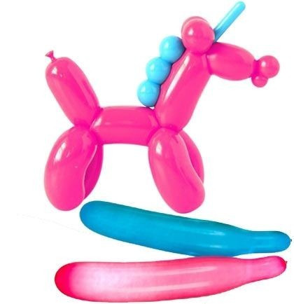 Unikornis modellező lufi szett, 32 db, pumpával