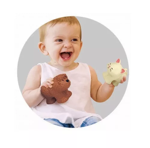 Kutya és cica játékfigurák, építőfigurák (Popbo Blocs)
