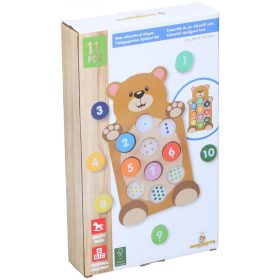 Matekos készségfejlesztő fa játék (macis kialakítás)