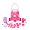 31 darabos játék étkészlet kiskocsival (rózsaszín)