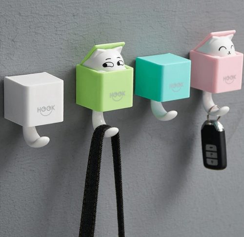 Felragasztható cicás akasztó