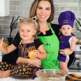   Vízálló vászonszerű, halloweeni konyhai kötény (68 × 54 cm)