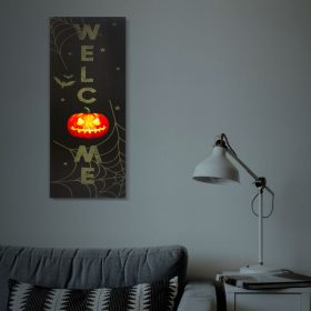   Halloween-i LED-es hangulatkép - fali akasztóval (30 × 70 cm)