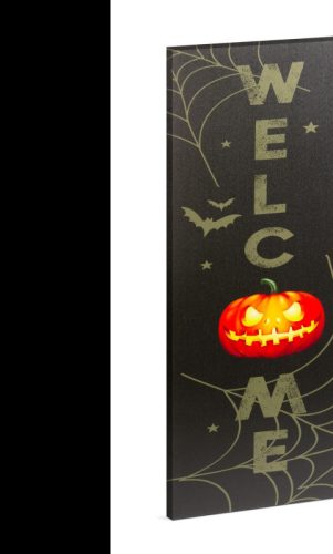 Halloween-i LED-es hangulatkép - fali akasztóval (30 × 70 cm)