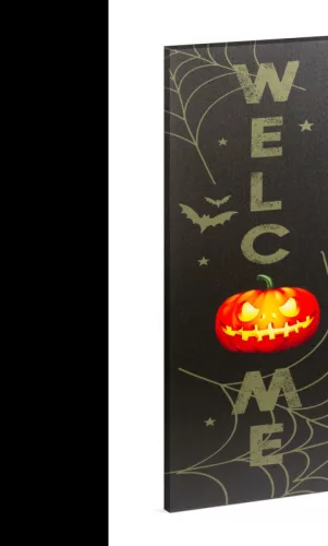 Halloween-i LED-es hangulatkép - fali akasztóval (30 × 70 cm)