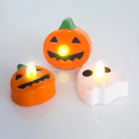   Halloween-i tökös és szellemes teamécses szett (3 darabos)