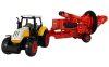 Játék traktor burgonyaszedő pótkocsival, 1:72