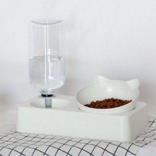 Automata kisállat itató, etetőtállal,500 ml - 24,5 x 23,5 x 12,5 cm