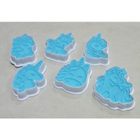 Unikornis süteménykiszúró forma, 6 db