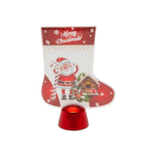Asztali LED dekor, karácsonyi csizma