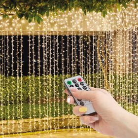   Távirányítós fényfüggöny - 300 db melegfehér LED-del (3 × 3 m)