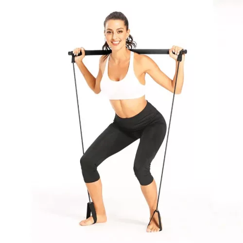 Fitnesz rúd gumiszalaggal