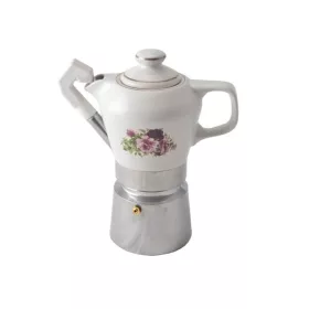   Szarvasi - 2-4 személyes, rózsával díszített porcelán kávéfőző