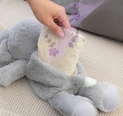 InnovaGoods Elefánt alakú plüssjáték kivehető hűthető, melegíthető béléssel