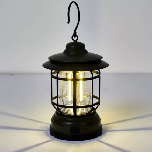 Hordozható COB LED retro camping lámpa