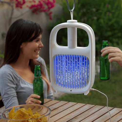 InnovaGoods 2 az 1-ben újratölthető szúnyogriasztó lámpa és rovarölő ütő