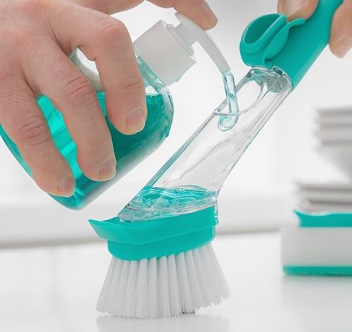 InnovaGoods mosogatókefe, szappanadagolóval