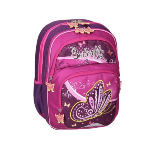 Spirit Pillangós lila-pink ergonomikus iskolatáska