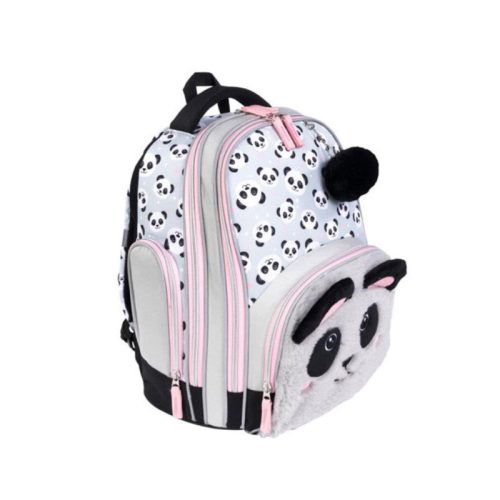 Pandás prémium két rekeszes iskolatáska