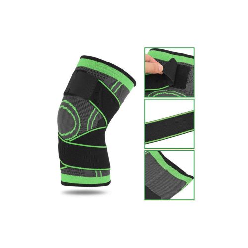 Kompressziós térdrögzítő állítható pántokkal sportoláshoz és térdfájdalmak ellen