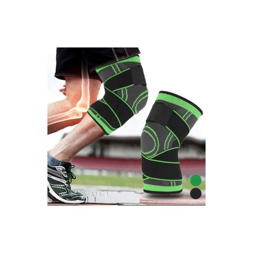 Kompressziós térdrögzítő állítható pántokkal sportoláshoz és térdfájdalmak ellen