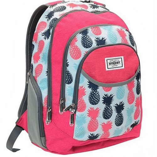 Street Ananas rózsaszín hátizsák, iskolatáska