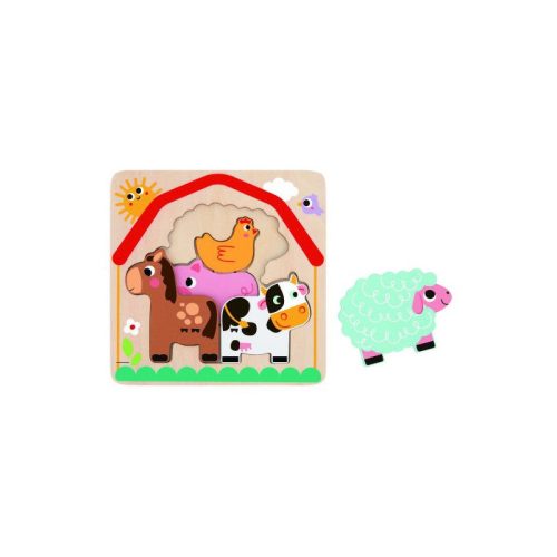 Tooky Toy: Többrétegű fa formakirakó - Tanya