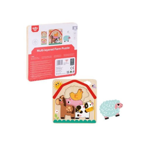 Tooky Toy: Többrétegű fa formakirakó - Tanya