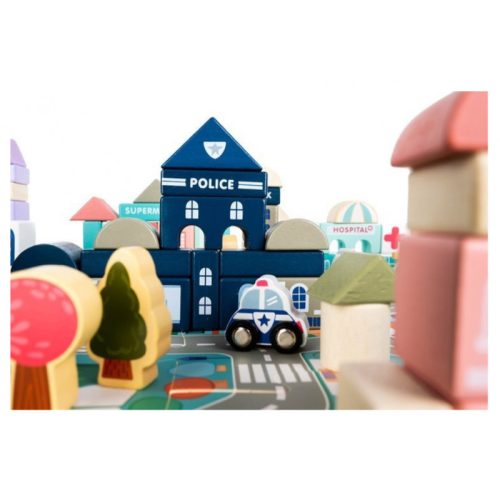 Fa kocka játék város készlet