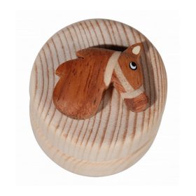 Tejfogtartó fa doboz - lovacskás