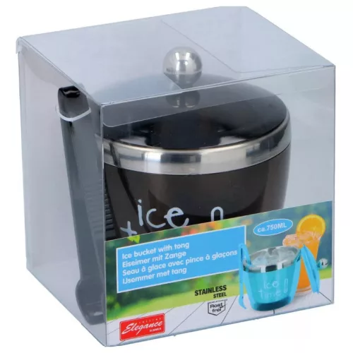 Cuisine Elegance jégkocka tartó vödör 750 ml fekete