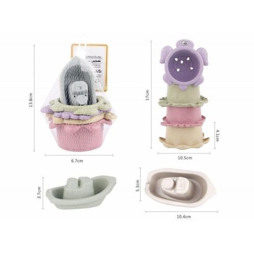 Fürdőjáték toronyépítős hajóval