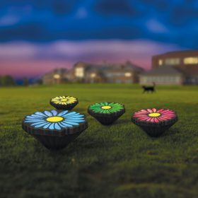   Garden of Eden Leszúrható LED szolár - virágok - színes - fekete - műanyag - 360 cm