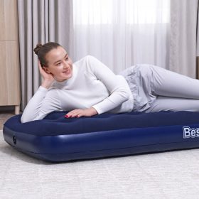   Bestway Felfújható matrac - egyszemélyes, velúr - kék - 185 x 76 x 22 cm