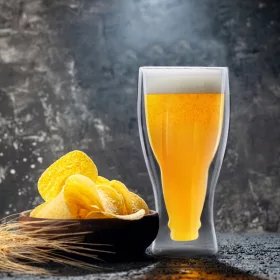   Vog und Arths Duplafalú üvegpohár - sörös, üdítős - 350 ml