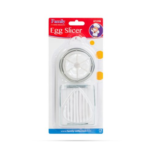 Family Tojásszeletelő - műanyag / rozsdamentes acél - 19 x 8 cm