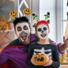 Family Halloween-i hajráf - rugós - tök
