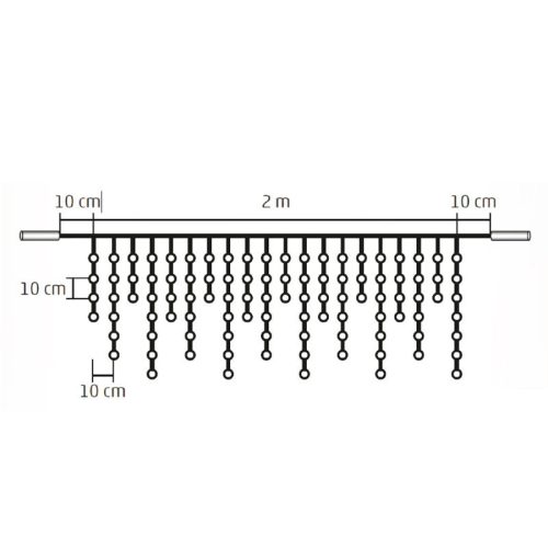 LED-es sorolható jégcsap fényfüggöny