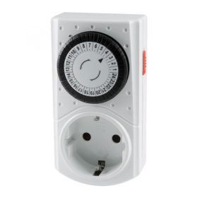   Home 0760S mechanikus beltéri időzítő óra, manuális bekapcsolási lehetőség, 30 perces intervallumok, naponta ismétlődő kapcsolás