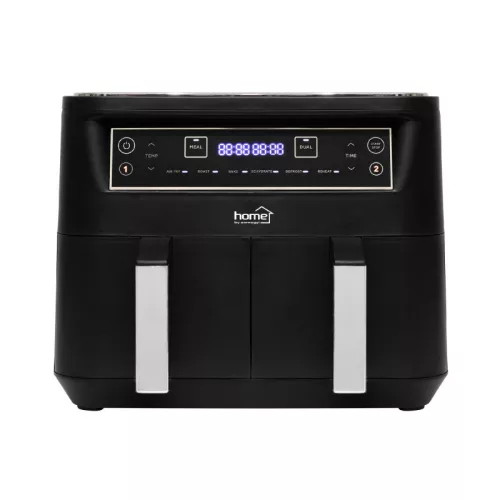 Home HG AF 24 air fryer, forrólevegős fritőz, 2 X 3,8 literes, 6-féle üzemmód, 2460 W, MEAL funkció, DUAL funkció, fekete