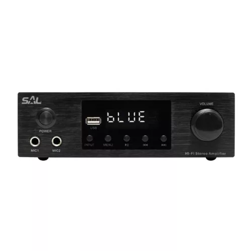 SAL BTA 250 sztereó multimédia erősítő, 2x50 Wmax / 4-8 Ohm, BT, FM rádió, USB, AUX