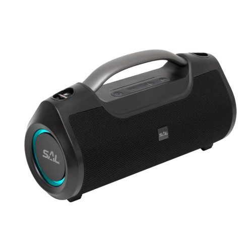 SAL BT 7000 hordozható bluetooth kihangosító, BoomBox, 2 x 30 W, BT TWS, 3.5mm AUX, USB, EQ, LED effektek, telefontöltés, USB-C 