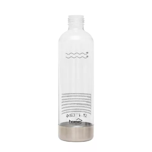 Home HGSZG1000P vizes palack, HGSZG1000 szódagéphez, BPA mentes, PET műanyag, rozsdamentes acél fedő és talp, 1 L, 850 ml szénsavasítható