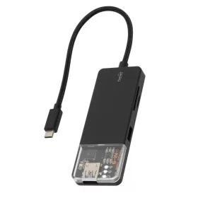   Home USBHUB6 dokkoló állomás, 4K HDMI, egér, billentyűzet, TF/microSD, SD, USB tároló, merevlemez, ~100 W PD, plug & play, LED visszajelzés