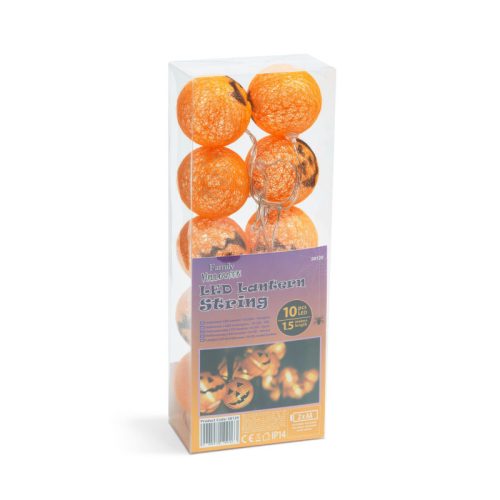 Halloween-i LED-es lampion fényfüzér