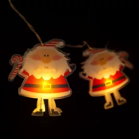   Family LED fényfüzér - mikulás - 10 LED - 1,35 méter - melegfehér - 2 x AA