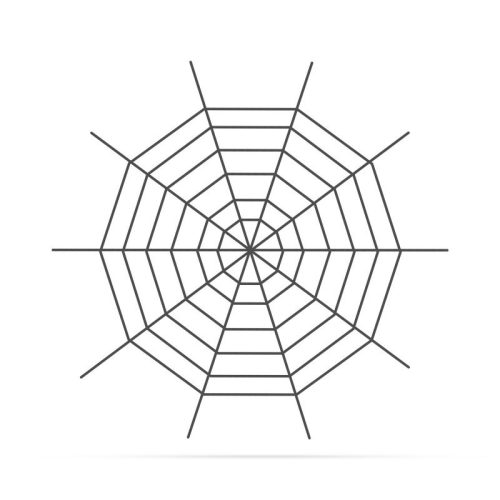 Plüss pókháló - halloween-i dekoráció - 200 cm - fekete